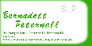 bernadett peternell business card